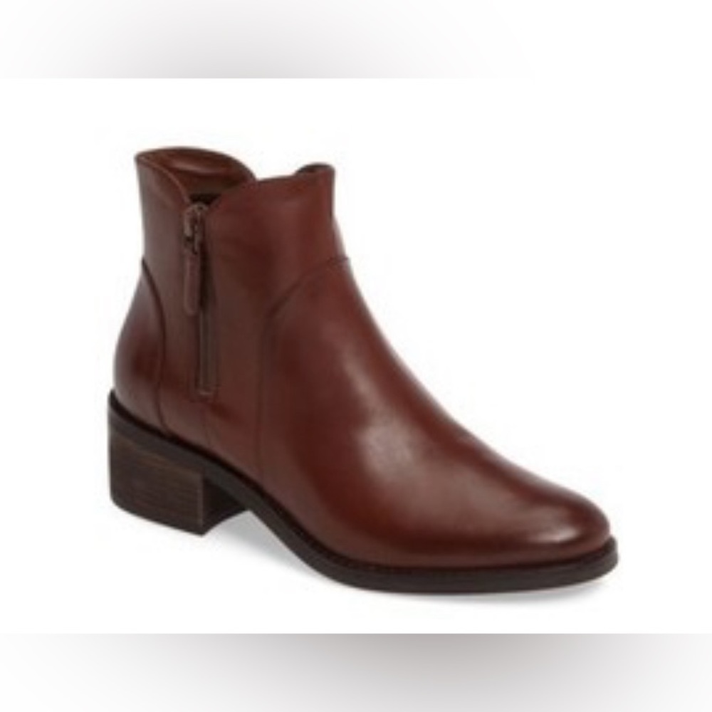 Cole Haan Lyla Waterproof Bootie Brown Leather Boots Size 6.5